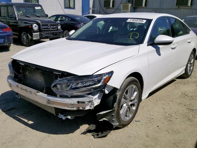 1HGCV1F15JA000870 - 2018 HONDA ACCORD LX WHITE photo 2