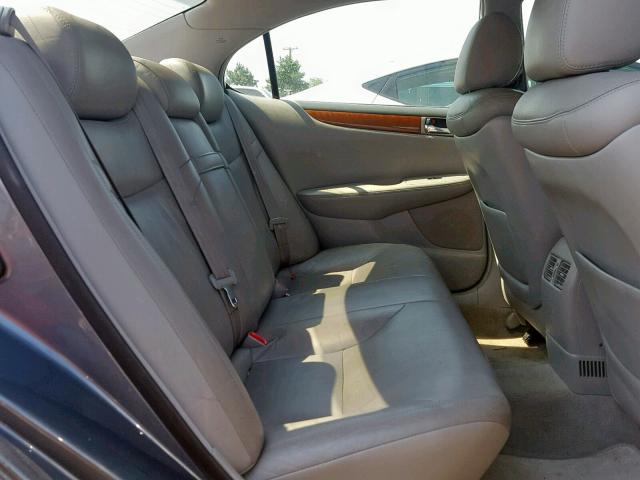 JTHBA30G655086296 - 2005 LEXUS ES 330 BLUE photo 6