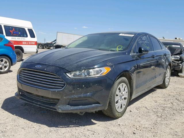 3FA6P0G78ER255646 - 2014 FORD FUSION S BLACK photo 2