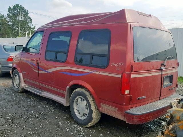 1GBEL19WXXB137010 - 1999 CHEVROLET ASTRO RED photo 3