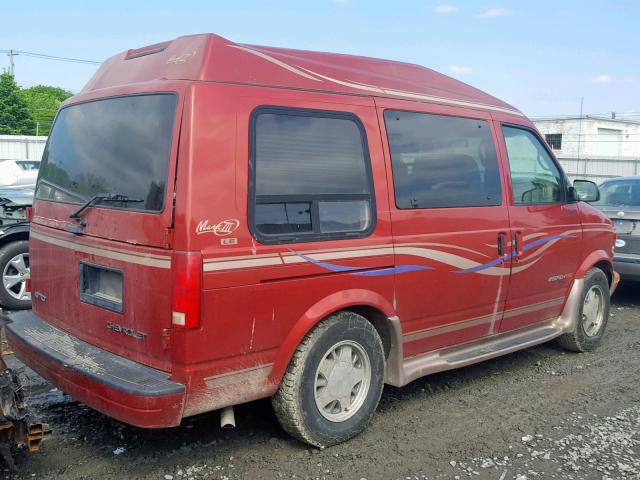 1GBEL19WXXB137010 - 1999 CHEVROLET ASTRO RED photo 4