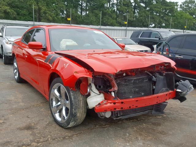 2C3CDXHG5EH370881 - 2014 DODGE CHARGER SX RED photo 1