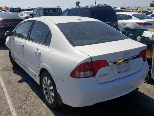 1HGFA16909L001486 - 2009 HONDA CIVIC EXL WHITE photo 3