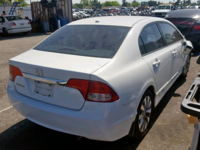 1HGFA16909L001486 - 2009 HONDA CIVIC EXL WHITE photo 4