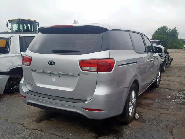 KNDMA5C14G6168148 - 2016 KIA SEDONA L SILVER photo 4