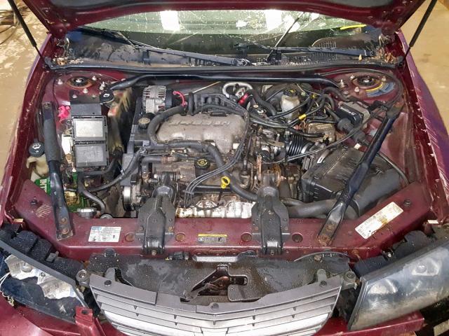 2G1WF55E929131598 - 2002 CHEVROLET IMPALA BURGUNDY photo 7