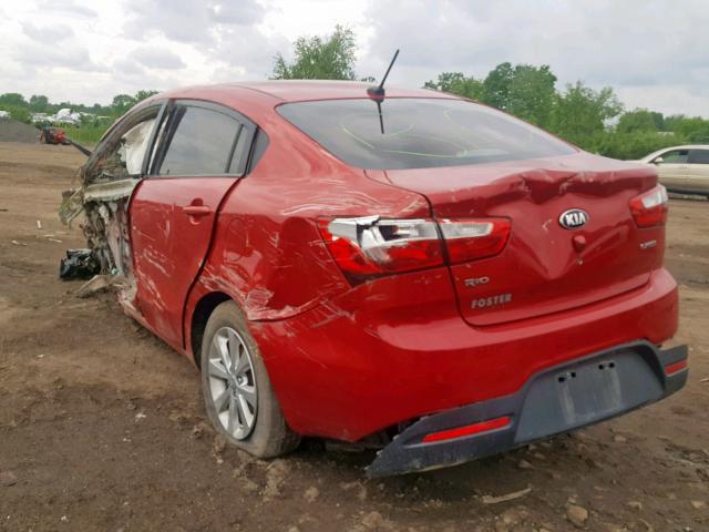 KNADN4A3XD6176024 - 2013 KIA RIO EX RED photo 3