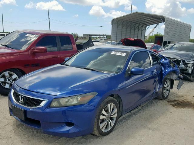 1HGCS12819A011145 - 2009 HONDA ACCORD EXL BLUE photo 2