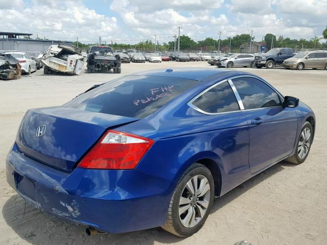 1HGCS12819A011145 - 2009 HONDA ACCORD EXL BLUE photo 4