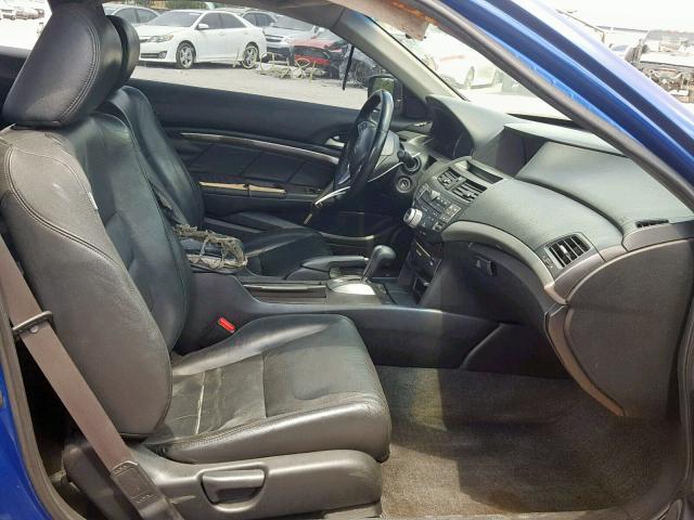 1HGCS12819A011145 - 2009 HONDA ACCORD EXL BLUE photo 5