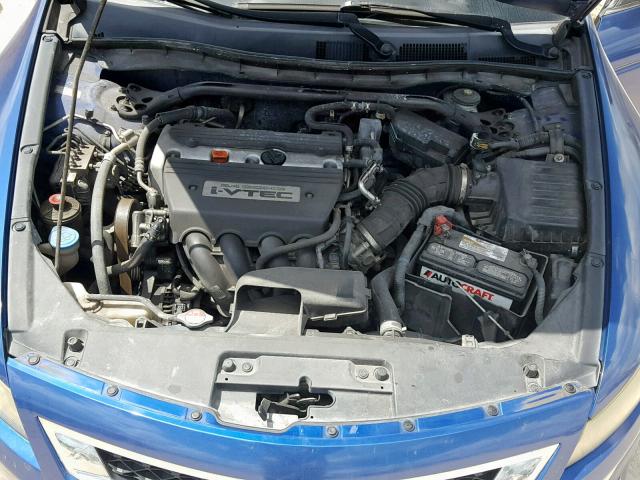 1HGCS12819A011145 - 2009 HONDA ACCORD EXL BLUE photo 7