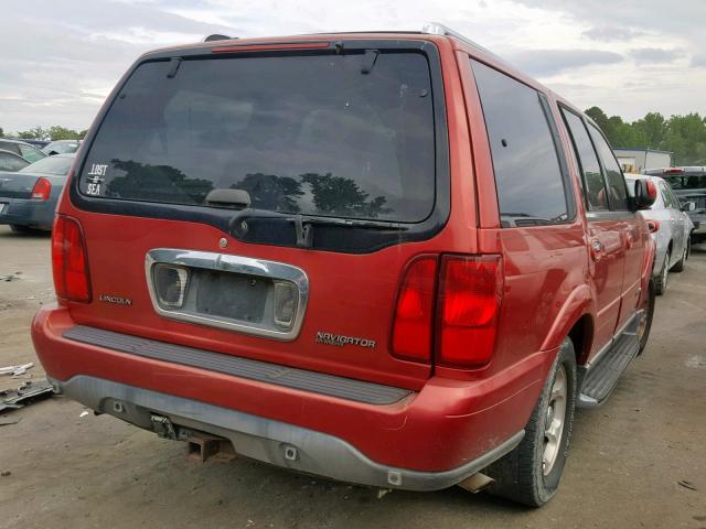 5LMEU27R92LJ10713 - 2002 LINCOLN NAVIGATOR RED photo 4