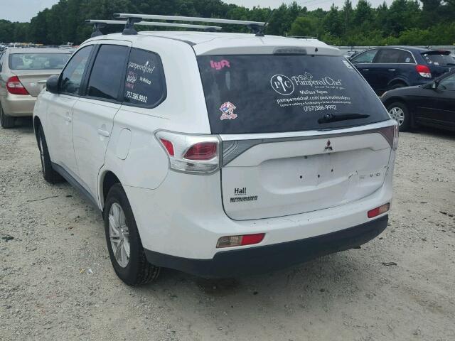 JA4AD2A34EZ017359 - 2014 MITSUBISHI OUTLANDER WHITE photo 3