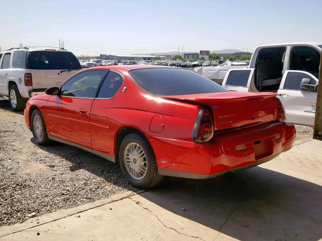 2G1WW12E319246029 - 2001 CHEVROLET MONTE CARL წითელი ფოტო 3