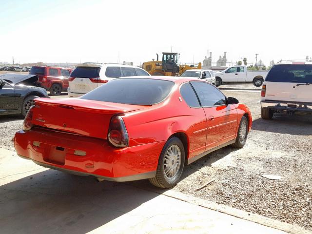 2G1WW12E319246029 - 2001 CHEVROLET MONTE CARL წითელი ფოტო 4