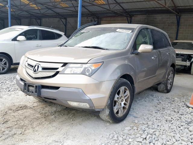 2HNYD28207H544278 - 2007 ACURA MDX TAN photo 2