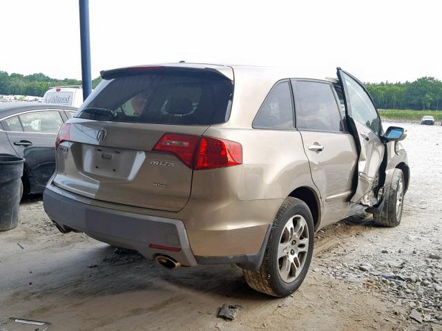 2HNYD28207H544278 - 2007 ACURA MDX TAN photo 4