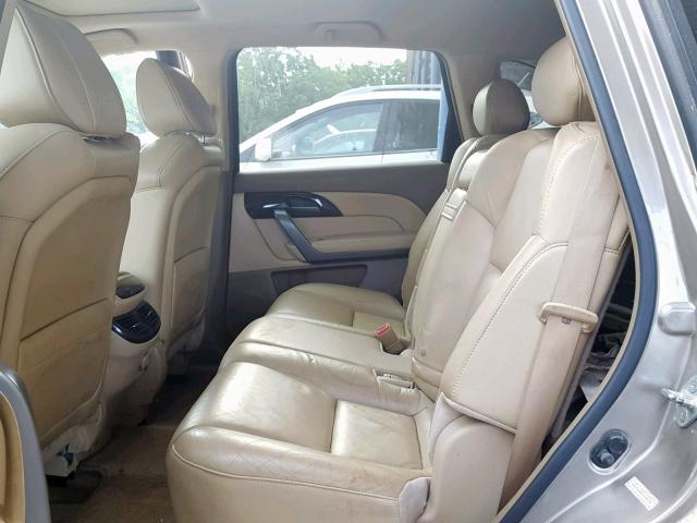 2HNYD28207H544278 - 2007 ACURA MDX TAN photo 6