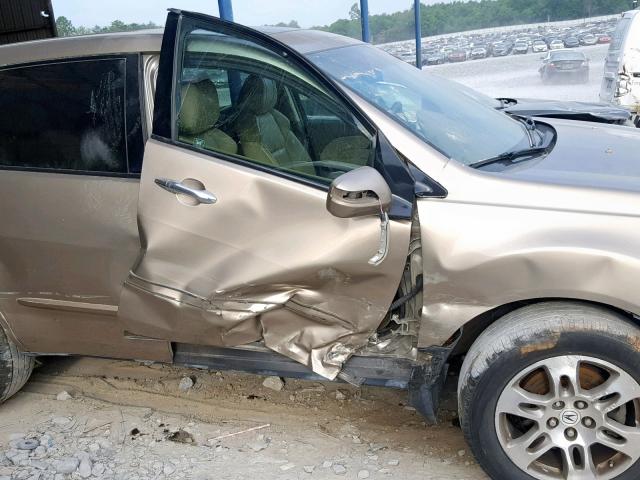 2HNYD28207H544278 - 2007 ACURA MDX TAN photo 9