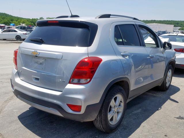 3GNCJLSB3JL232419 - 2018 CHEVROLET TRAX 1LT SILVER photo 4