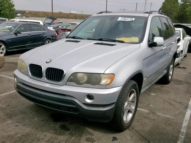 5UXFA53542LP52120 - 2002 BMW X5 3.0I SILVER photo 2