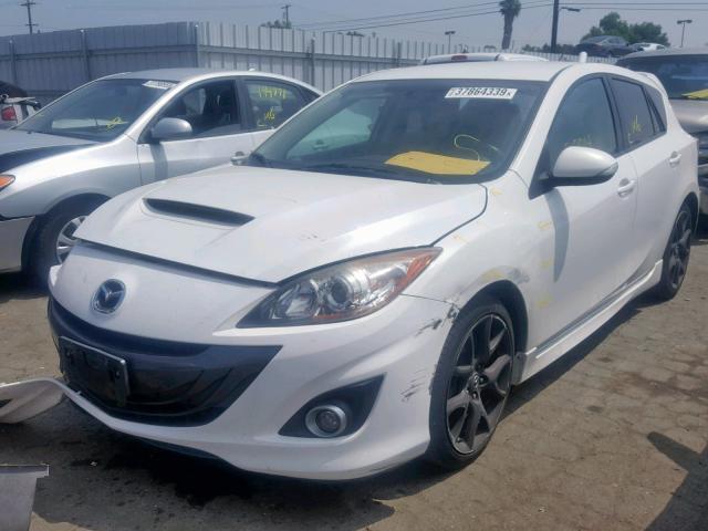 JM1BL1L47C1640743 - 2012 MAZDA SPEED 3 WHITE photo 2