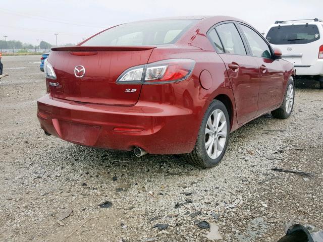 JM1BL1U57B1359208 - 2011 MAZDA 3 S RED photo 4