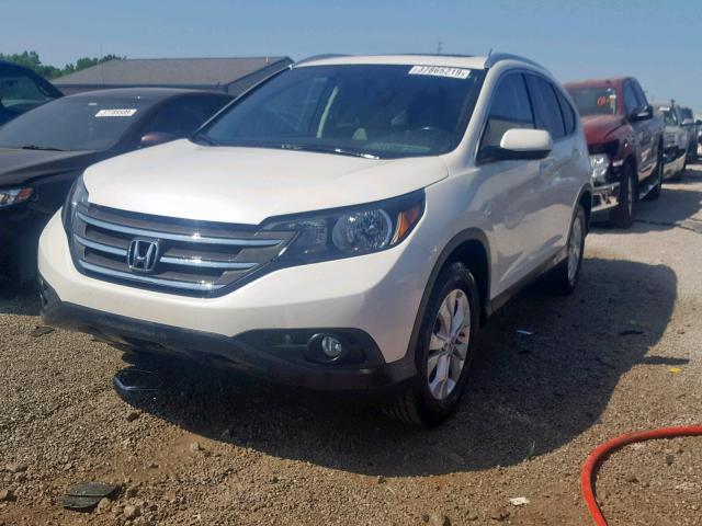 5J6RM4H76DL055944 - 2013 HONDA CR-V EXL WHITE photo 2