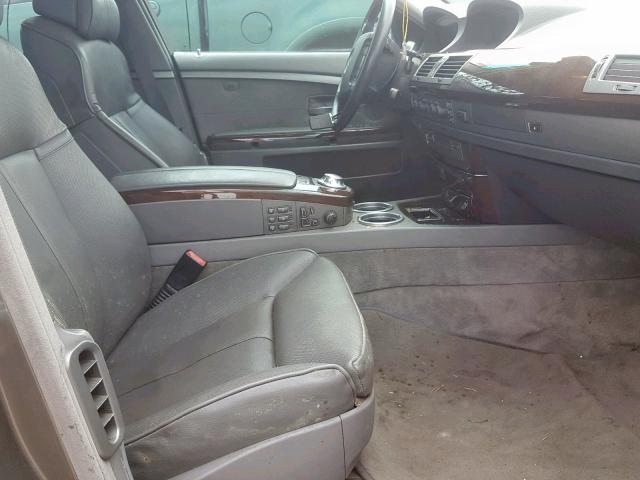 WBAGL63453DP66811 - 2003 BMW 745 I GRAY photo 5