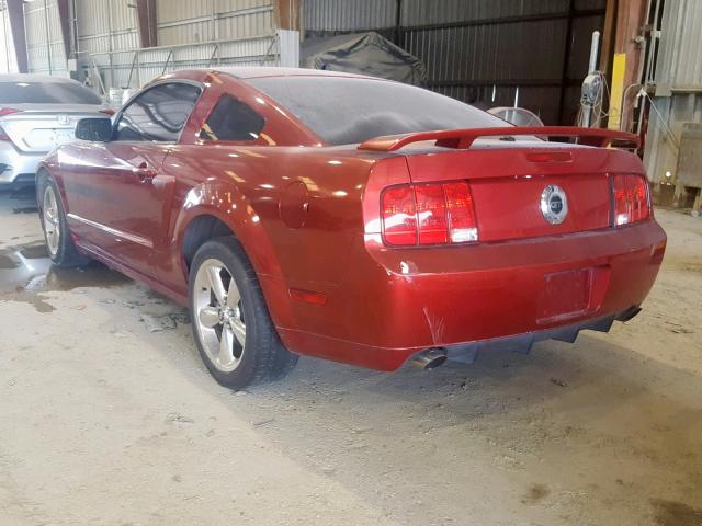 1ZVFT82H775338010 - 2007 FORD MUSTANG GT RED photo 3