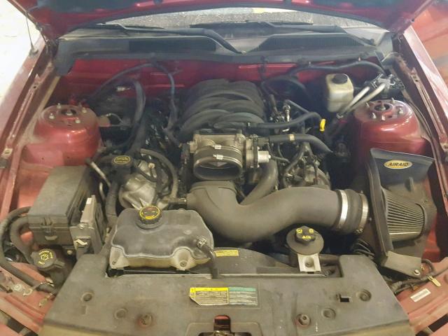 1ZVFT82H775338010 - 2007 FORD MUSTANG GT RED photo 7