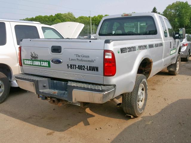 1FTWX31558EB25799 - 2008 FORD F350 SRW S GRAY photo 4