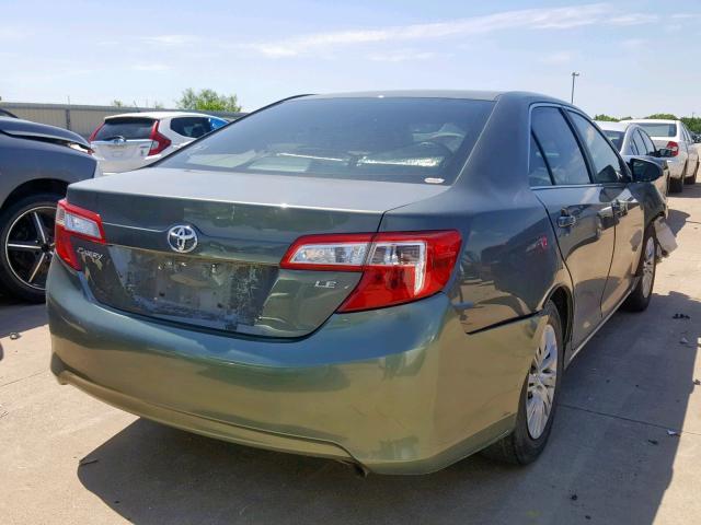 4T4BF1FK1CR191626 - 2012 TOYOTA CAMRY BASE GREEN photo 4