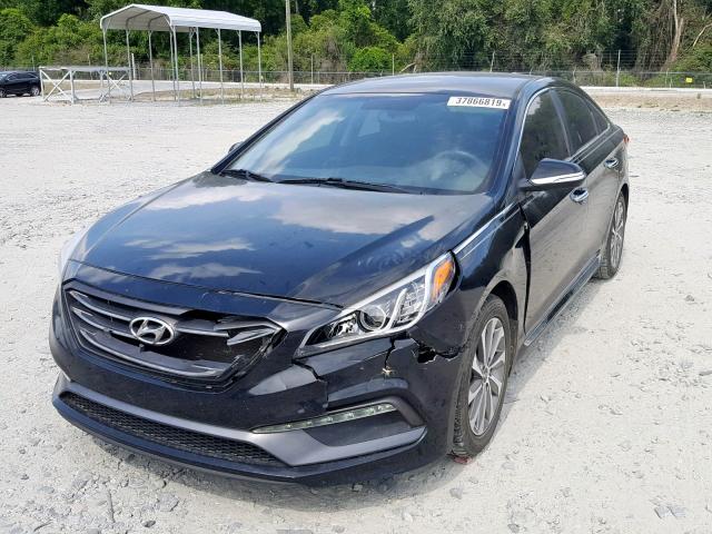 5NPE34AF7FH044905 - 2015 HYUNDAI SONATA SPO BLACK photo 2