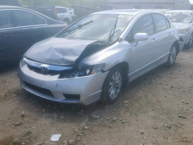 2HGFA1F98AH514101 - 2010 HONDA CIVIC EXL SILVER photo 2