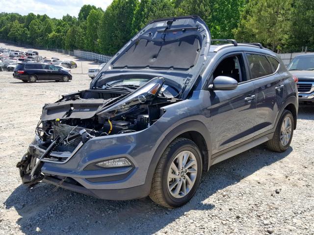 KM8J33A44HU475908 - 2017 HYUNDAI TUCSON LIM GRAY photo 2