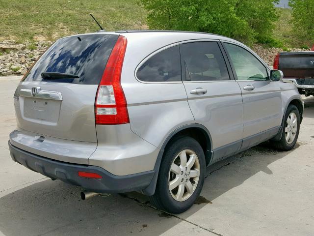 JHLRE48767C068025 - 2007 HONDA CR-V EXL SILVER photo 4