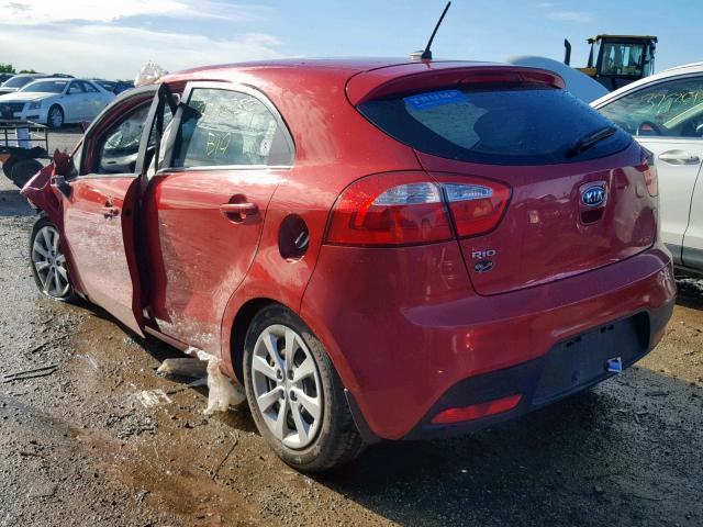 KNADM5A36C6095416 - 2012 KIA RIO LX RED photo 3