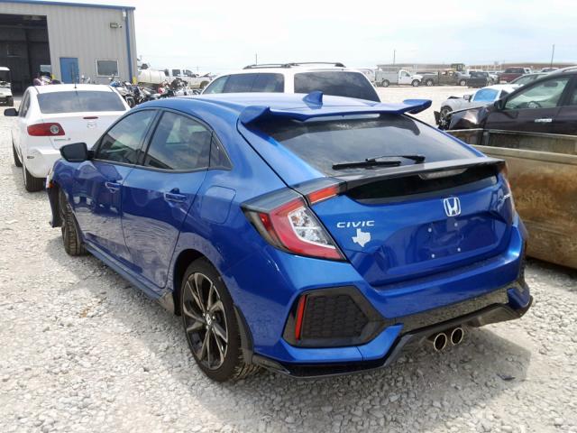 SHHFK7H41KU209772 - 2019 HONDA CIVIC SPOR BLUE photo 3