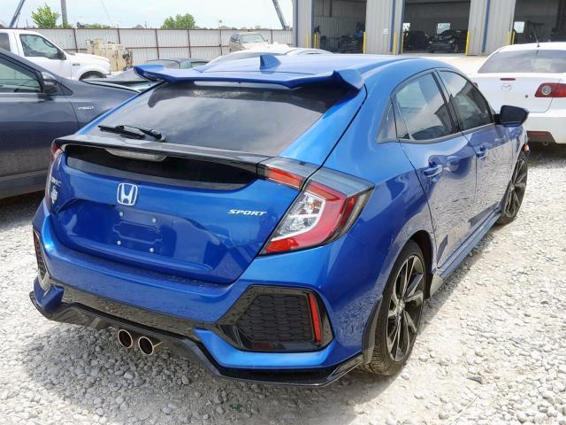 SHHFK7H41KU209772 - 2019 HONDA CIVIC SPOR BLUE photo 4