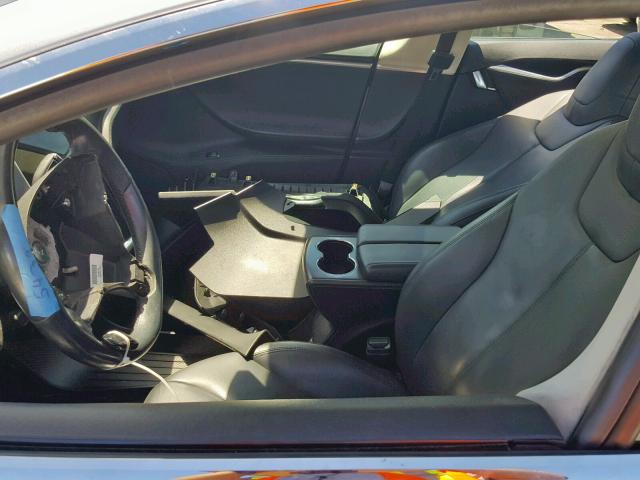 5YJSA1H18EFP30529 - 2014 TESLA MODEL S فضي صورة 5