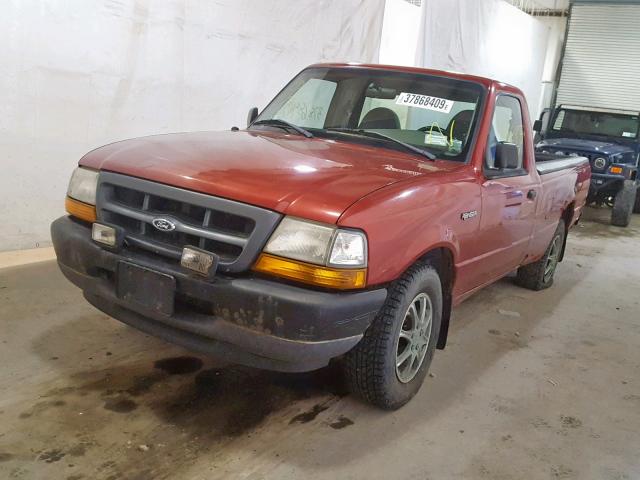 1FTYR10V4YTB26205 - 2000 FORD RANGER RED photo 2