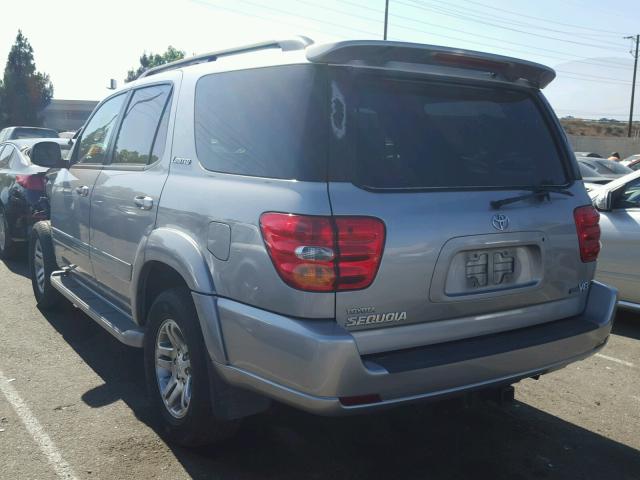 5TDZT38A14S206489 - 2004 TOYOTA SEQUOIA LI SILVER photo 3