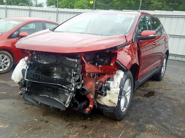 2FMPK3J8XJBC09692 - 2018 FORD EDGE SEL RED photo 2