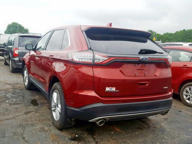 2FMPK3J8XJBC09692 - 2018 FORD EDGE SEL RED photo 3