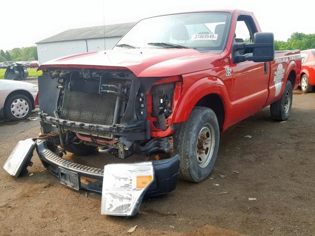 1FTBF2A63BEA25132 - 2011 FORD F250 SUPER RED photo 2