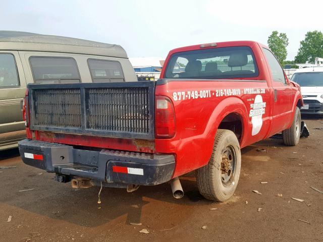 1FTBF2A63BEA25132 - 2011 FORD F250 SUPER RED photo 4