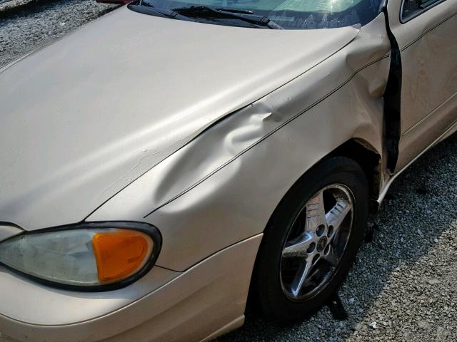 1G2NF52F24M528581 - 2004 PONTIAC GRAND AM S GOLD photo 9