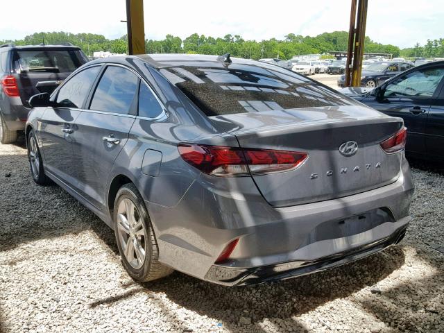 5NPE34AF0JH621668 - 2018 HYUNDAI SONATA SPO GRAY photo 3