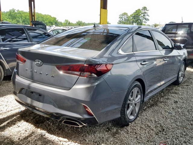 5NPE34AF0JH621668 - 2018 HYUNDAI SONATA SPO GRAY photo 4